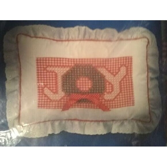 Kappie Originals LTD 1982 Chicken Scratch C1604 Joy Pillow 13"x18" Vintage - Picture 2 of 3